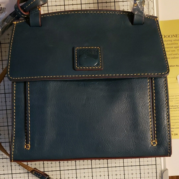 Dooney & Bourke Leather Crossbody Bag Denium - Picture 4 of 9